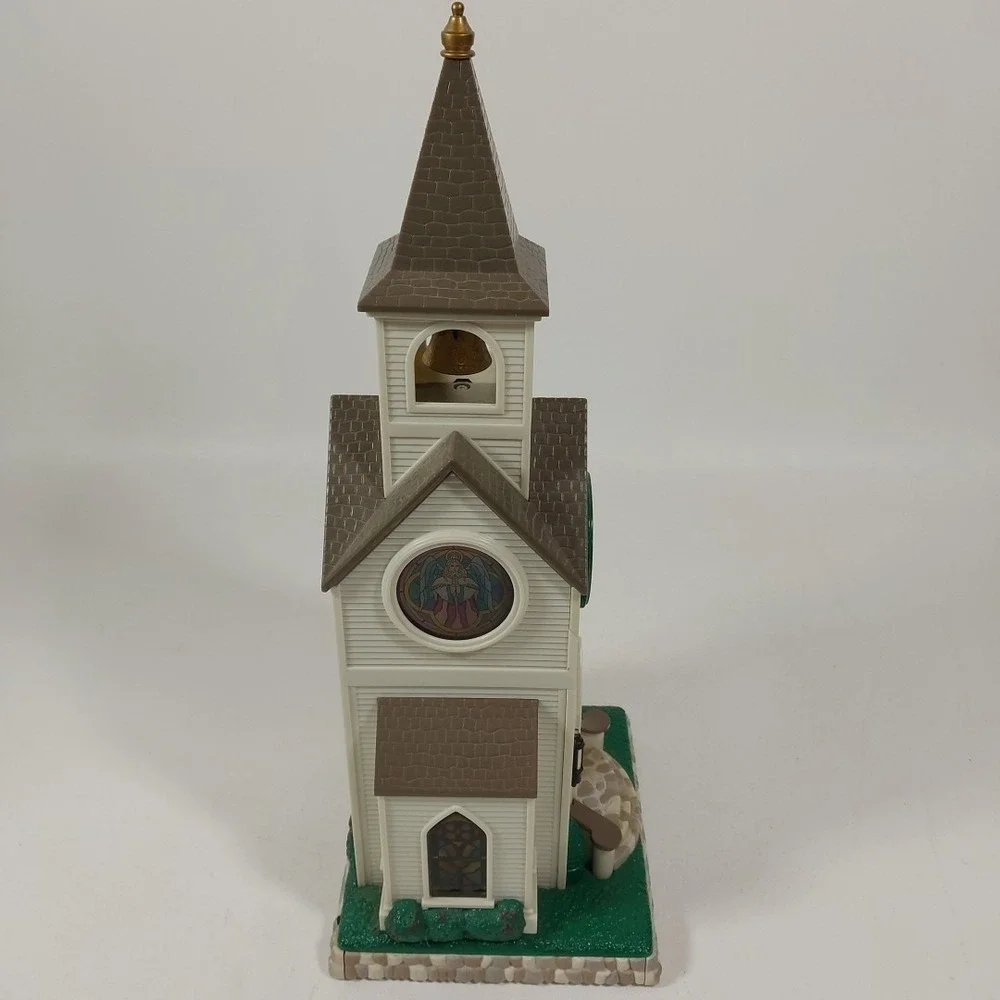 Avon Christmas‎ Angel Music Clock Light Staind Glass Church No Sound